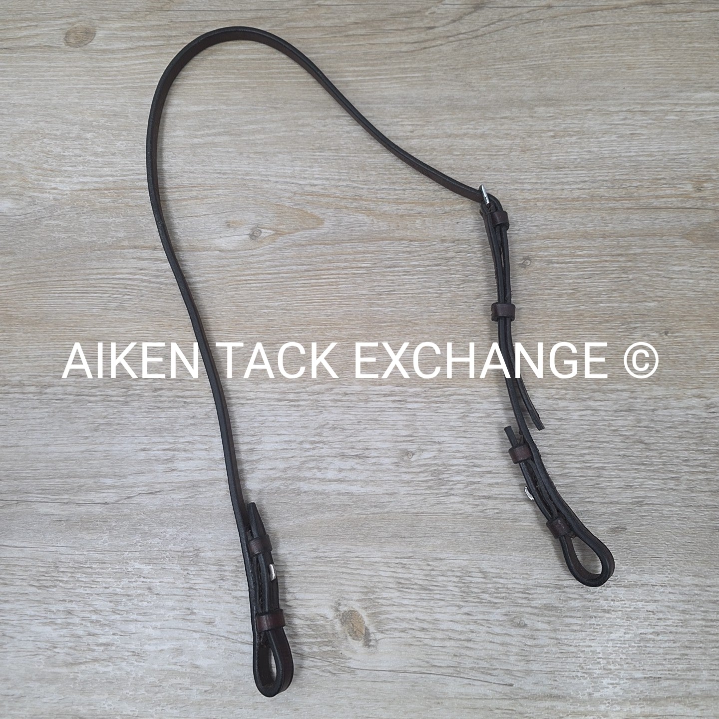 Leather Bradoon Hander, Hook Studs, Brown, Size Cob