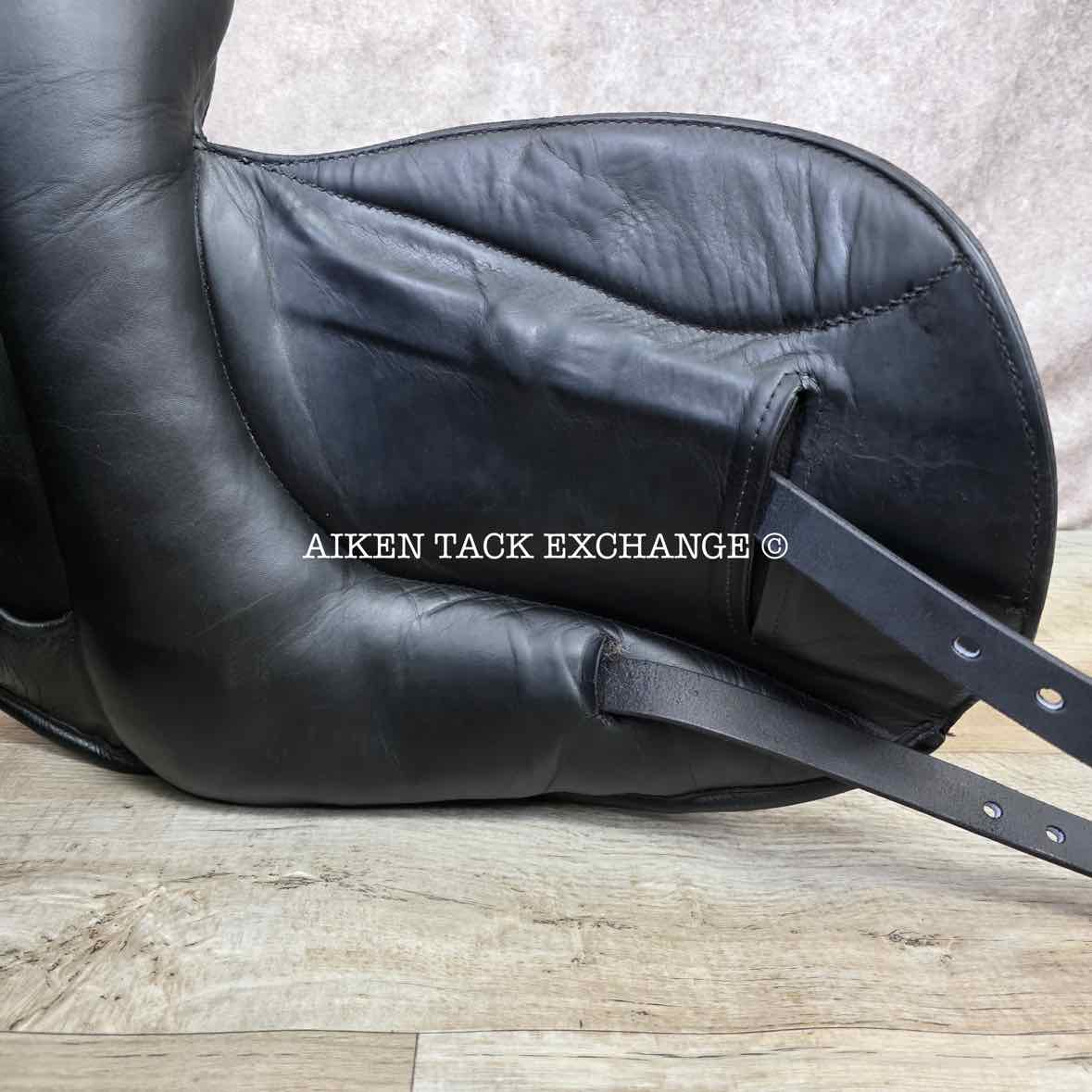 2012 Custom Saddlery Icon Flight Monoflap Dressage Saddle, 17.5" Seat, Adjustable Tree, Wool Flocked Panels
