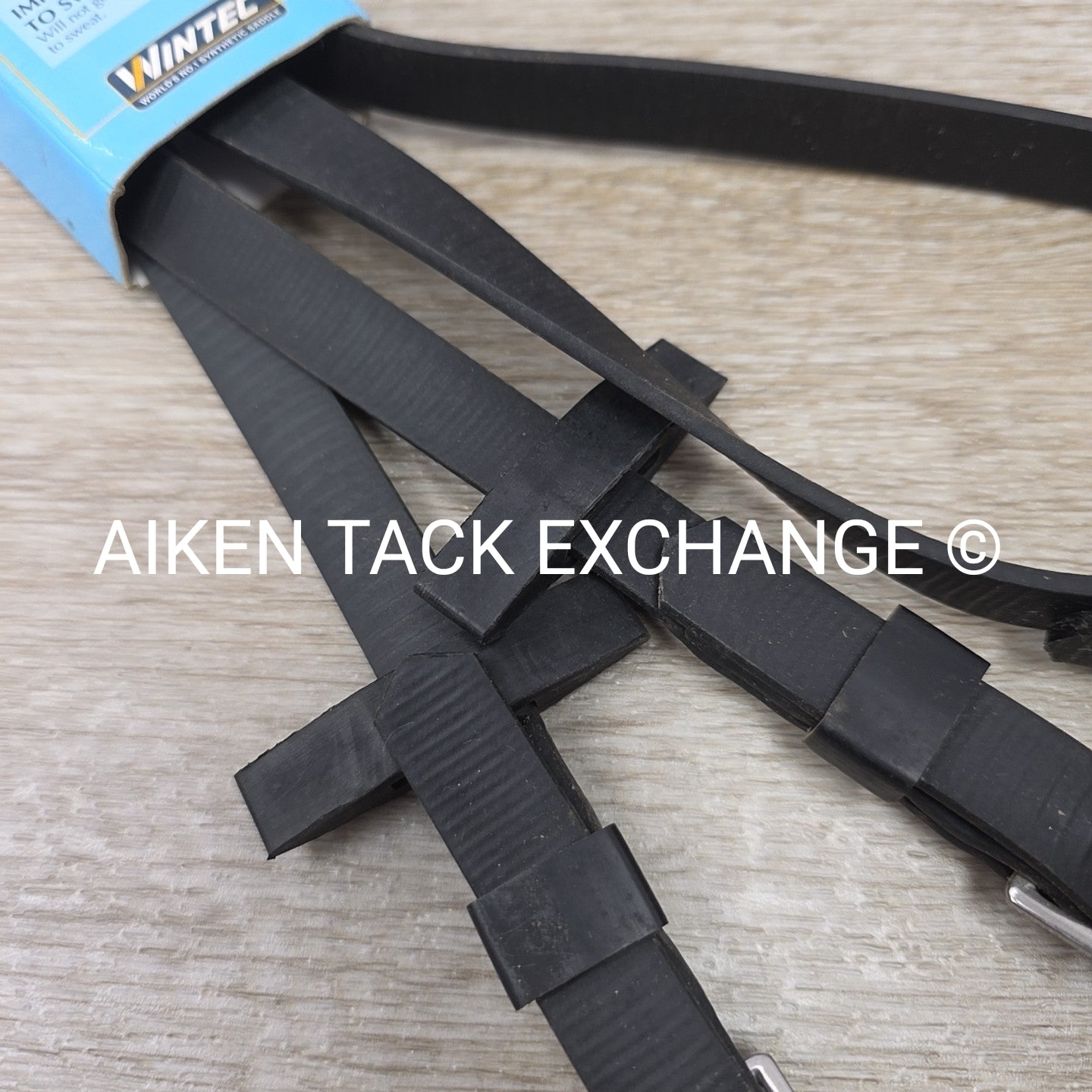 Wintec Equi-Leather Grip Reins, Black, Full