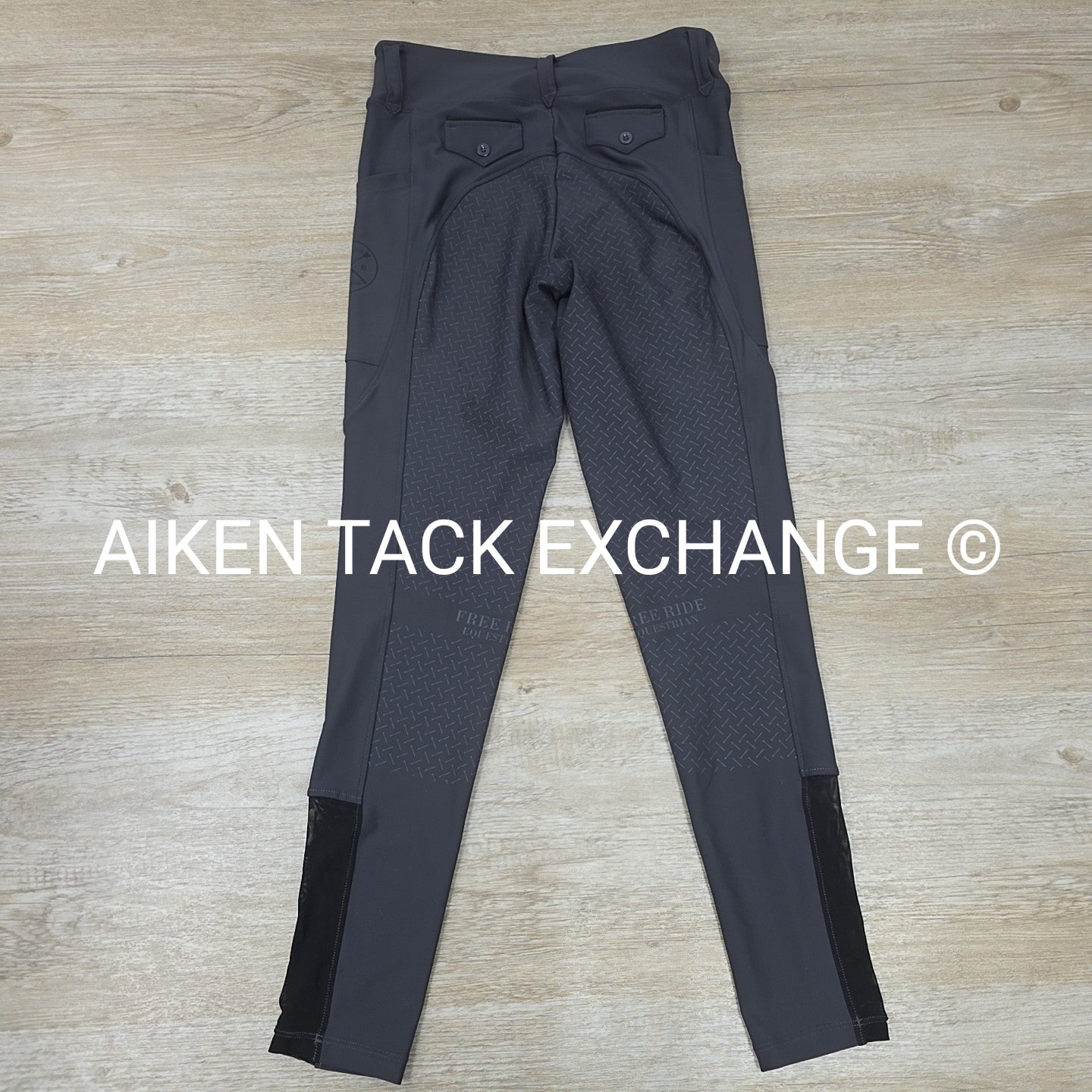 Free Ride Equestrian Silicone Grip Full Seat Pull On Tights, Women's Medium