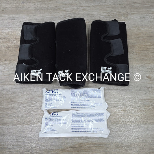 BARGAIN BUNDLE: Ice Horse Tendon Wraps, Set of 3 Boots, 2 Cold Inserts