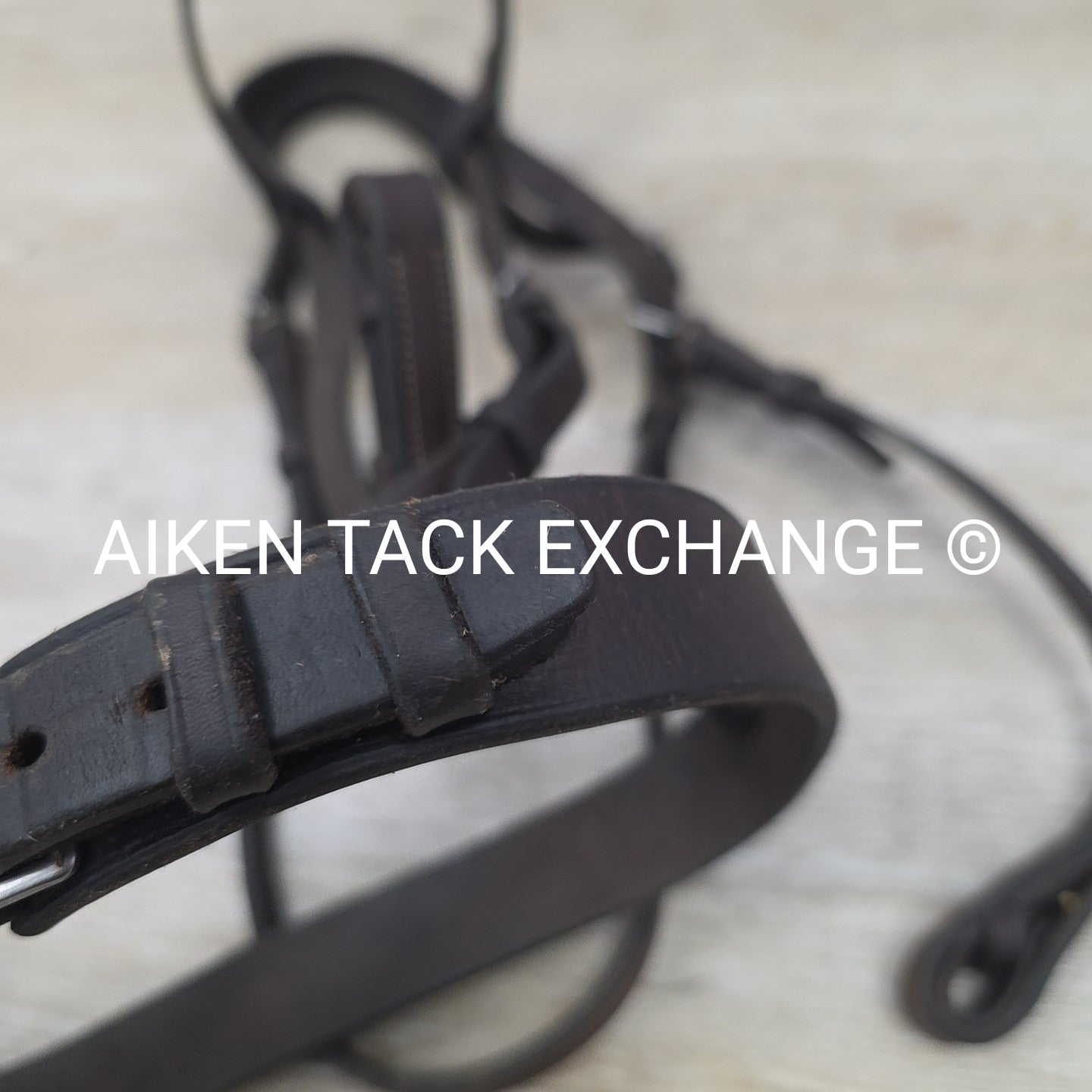 Warwick Flat Hunt Bridle, No Reins, Brown, Size Full