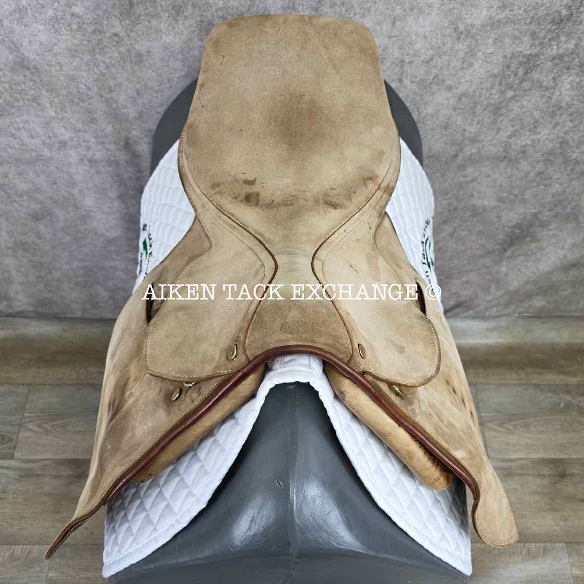 Merlo's American Style Suede Polo Saddle, 19" Seat, Narrow Tree, Foam Panels