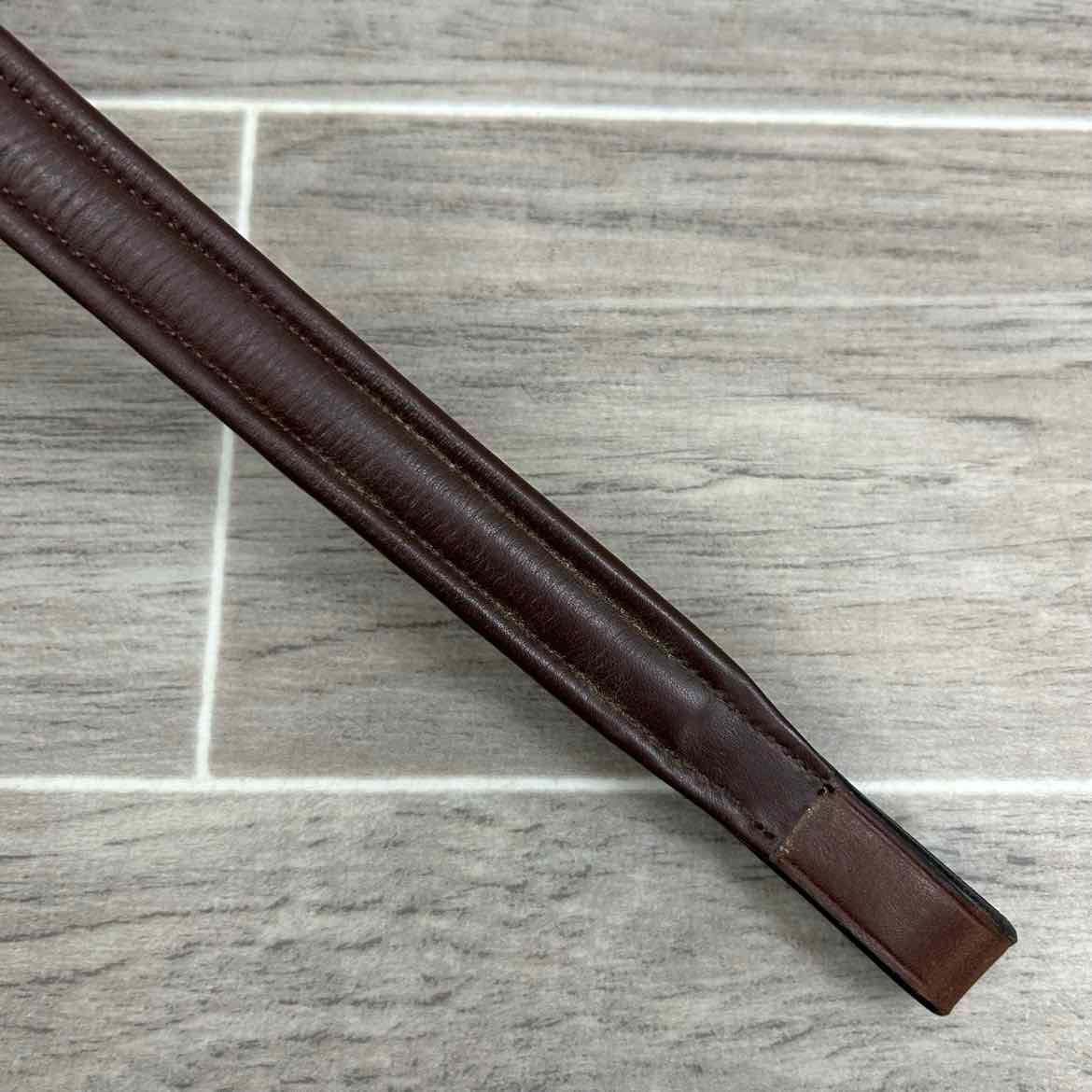 Nunn Finer Bellisino Fancy Stitched Browband, Brown, Size Full, Brand New