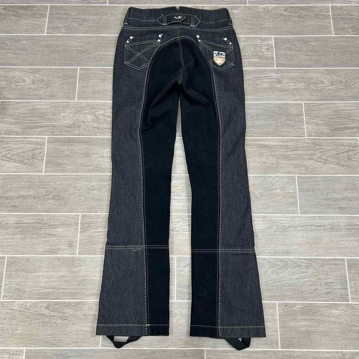 HKM Ms Blink Full Seat Denim Boot Cut Breeches, Size 30