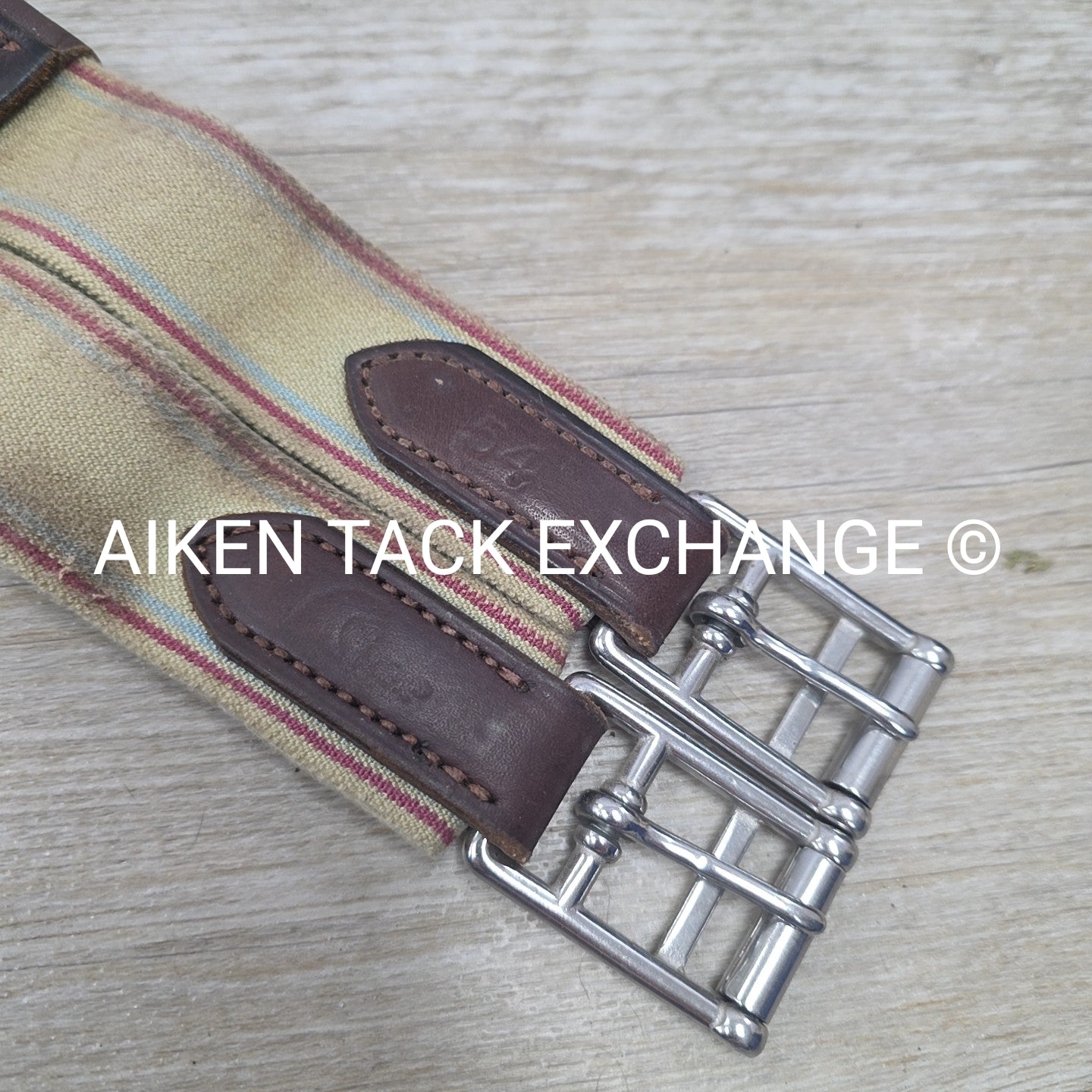 HFP Leather Girth with Single End Elastic, Brown, 54"