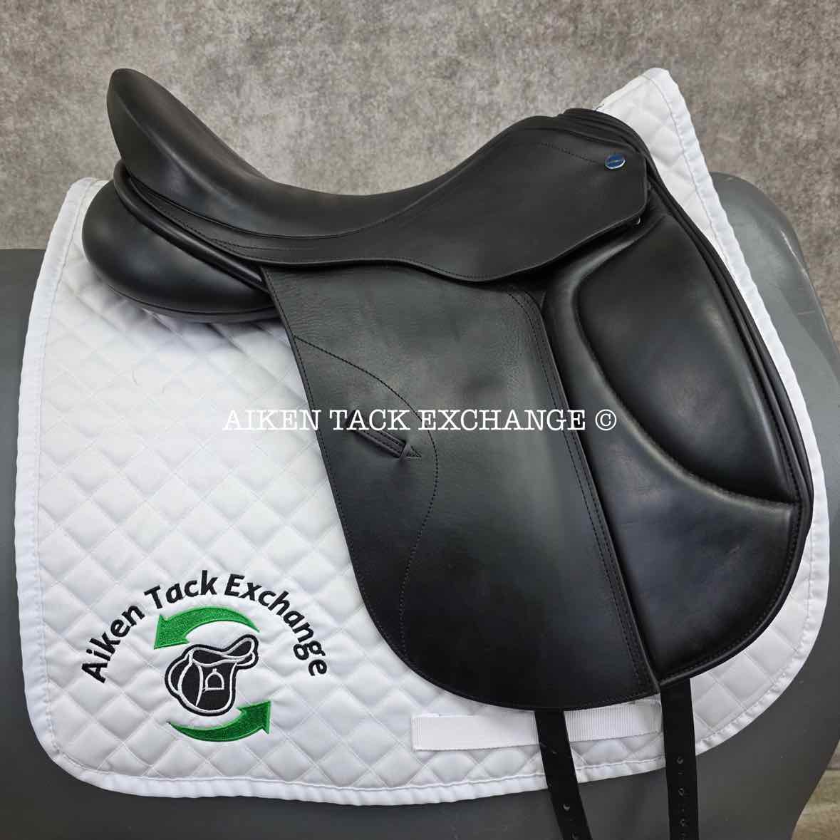 Richard Castelow Dressage Saddle, 17.5" Seat, Short Flap, Medium Wide Tree, Wool Flocked Panels
