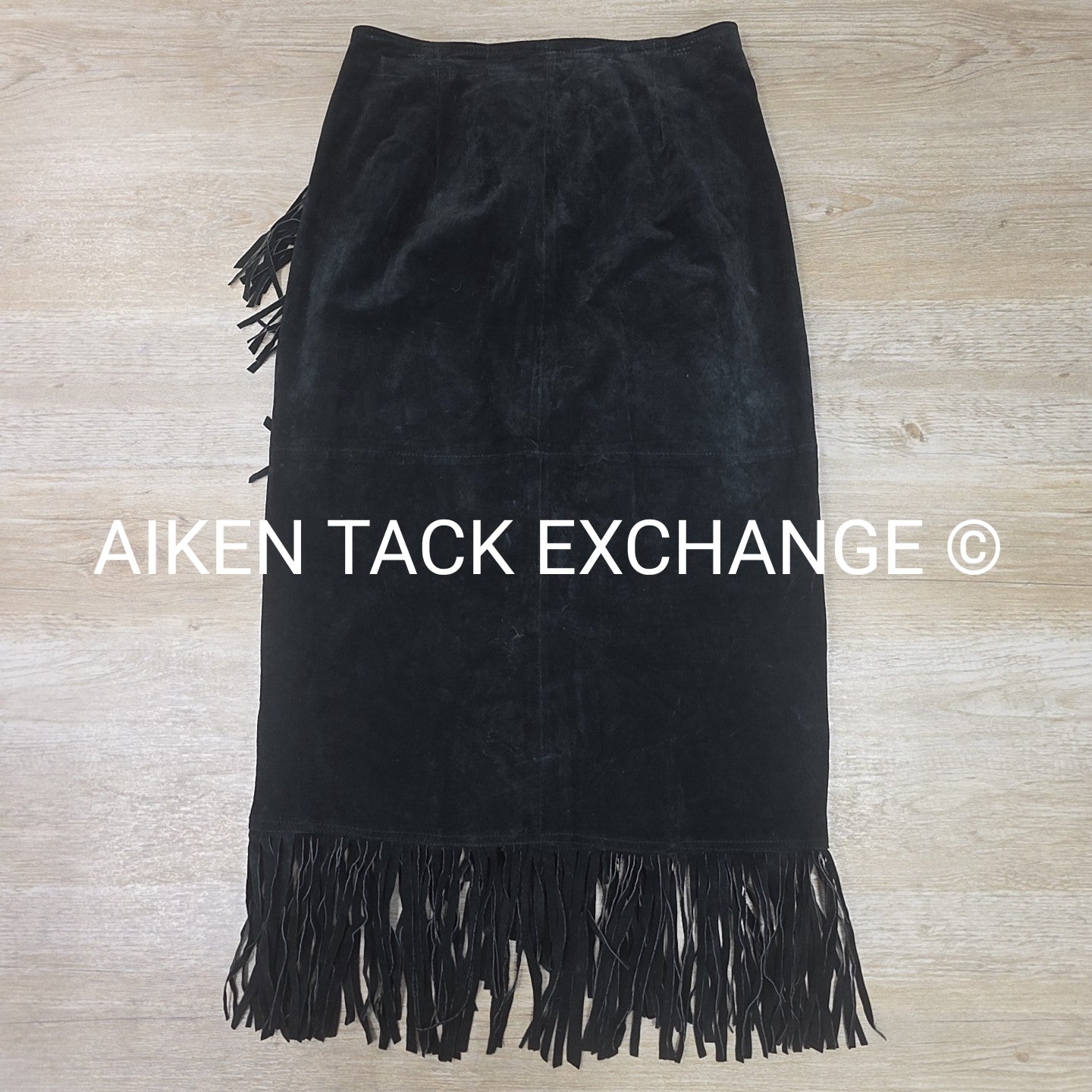 Newport News Suede Fringe Skirt, Women's 16