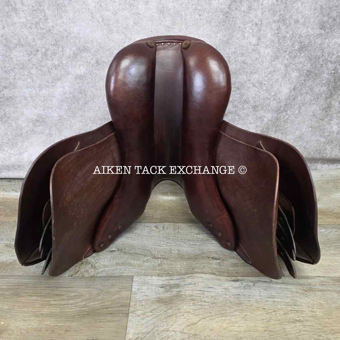 Verhan Todd Minikus Close Contact Jump Saddle, 16.5" Seat, MW/W Tree, Wool Flocked Panels