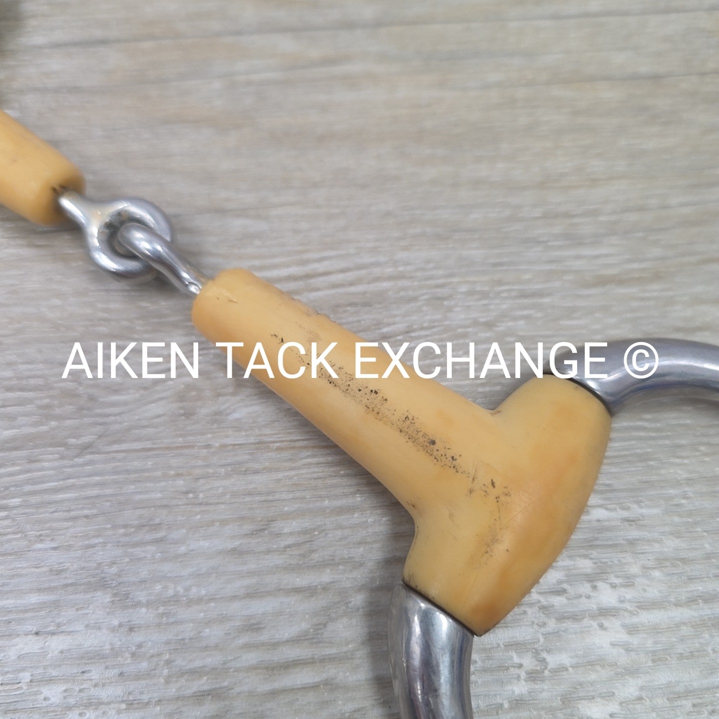 Single Joint Plastic Eggbutt Bit 5" (Has Chew Marks)
