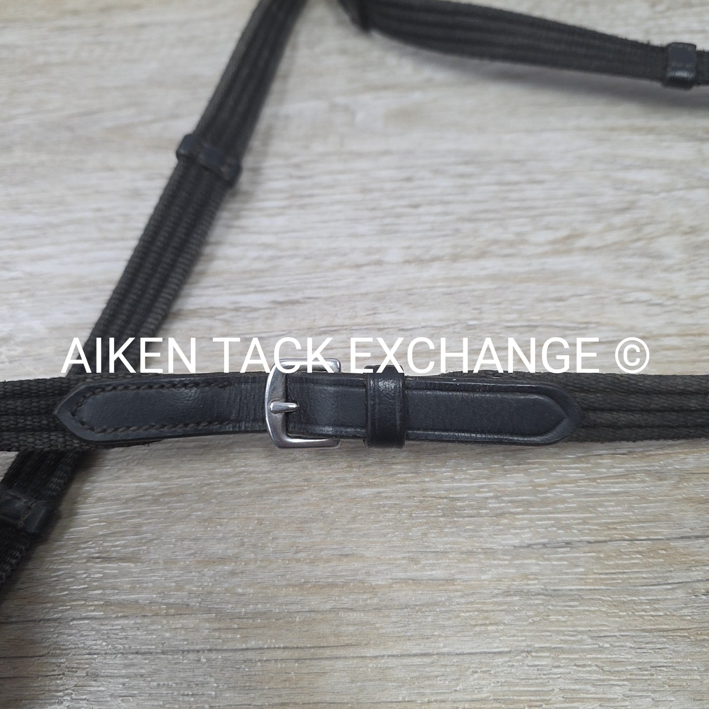 Bobby's English Tack Fairhaven Plain Raised Flash Bridle with Cotton Web Reins,