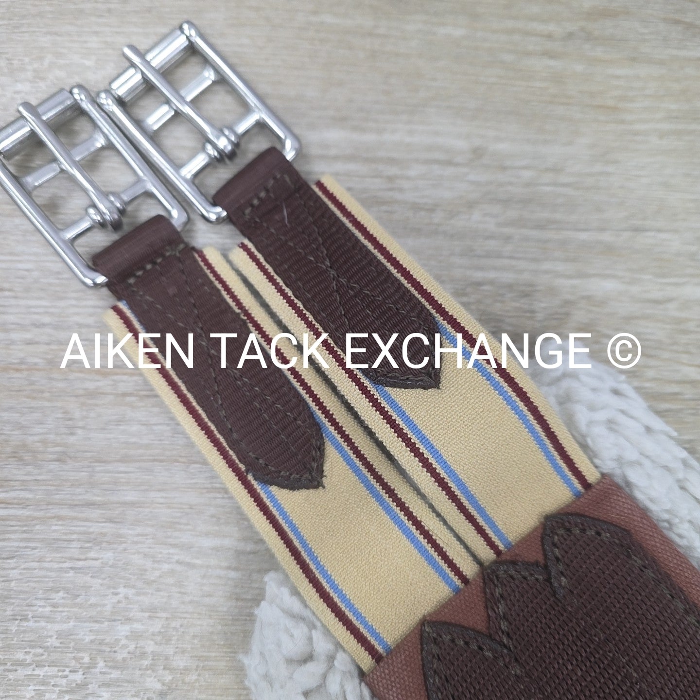 Lettia Fleece Lined CoolMax Girth with Double Elastic, Brown, 46"
