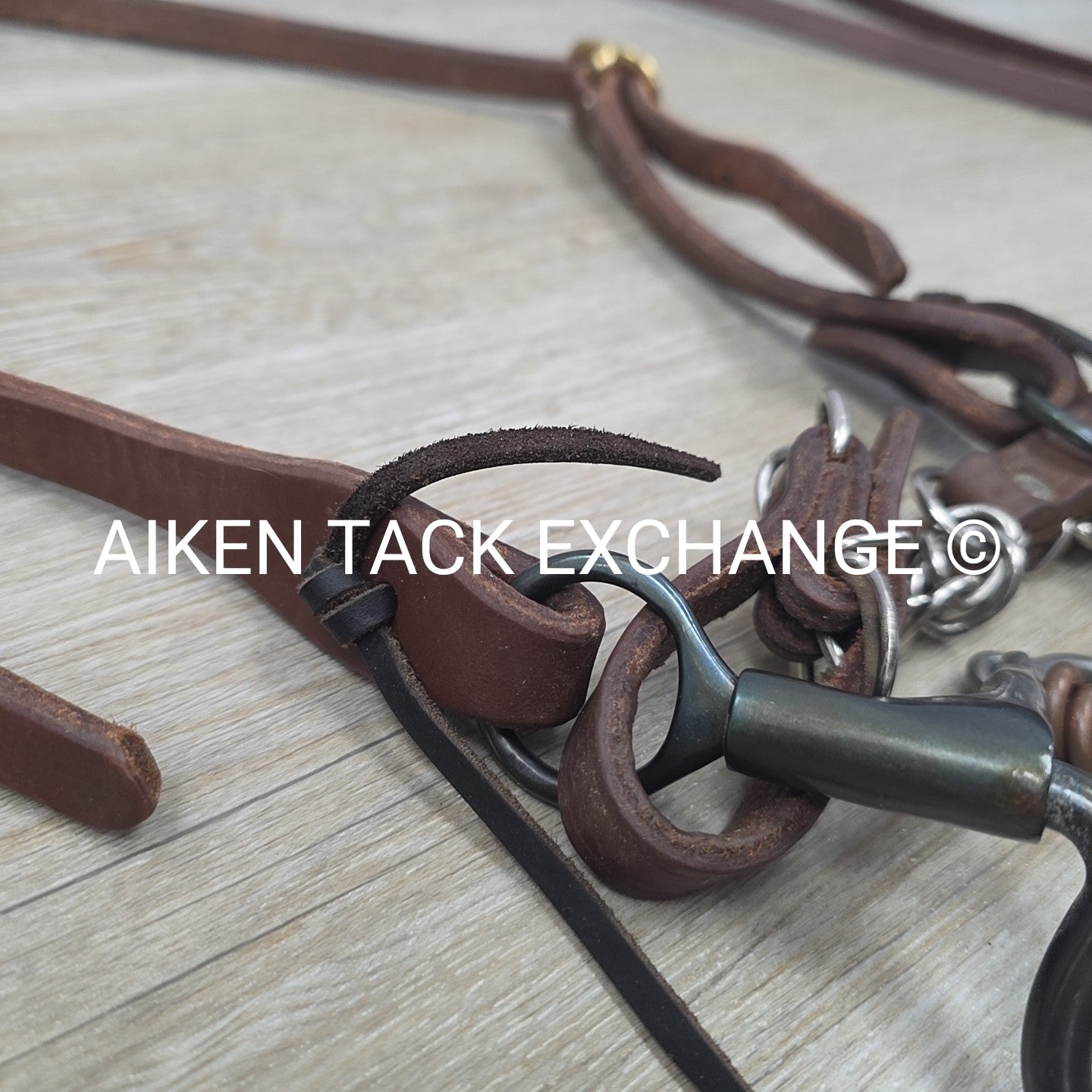 Dutton One Ear Head Stall with Matching Split Reins & Dutton Smooth Broken Port