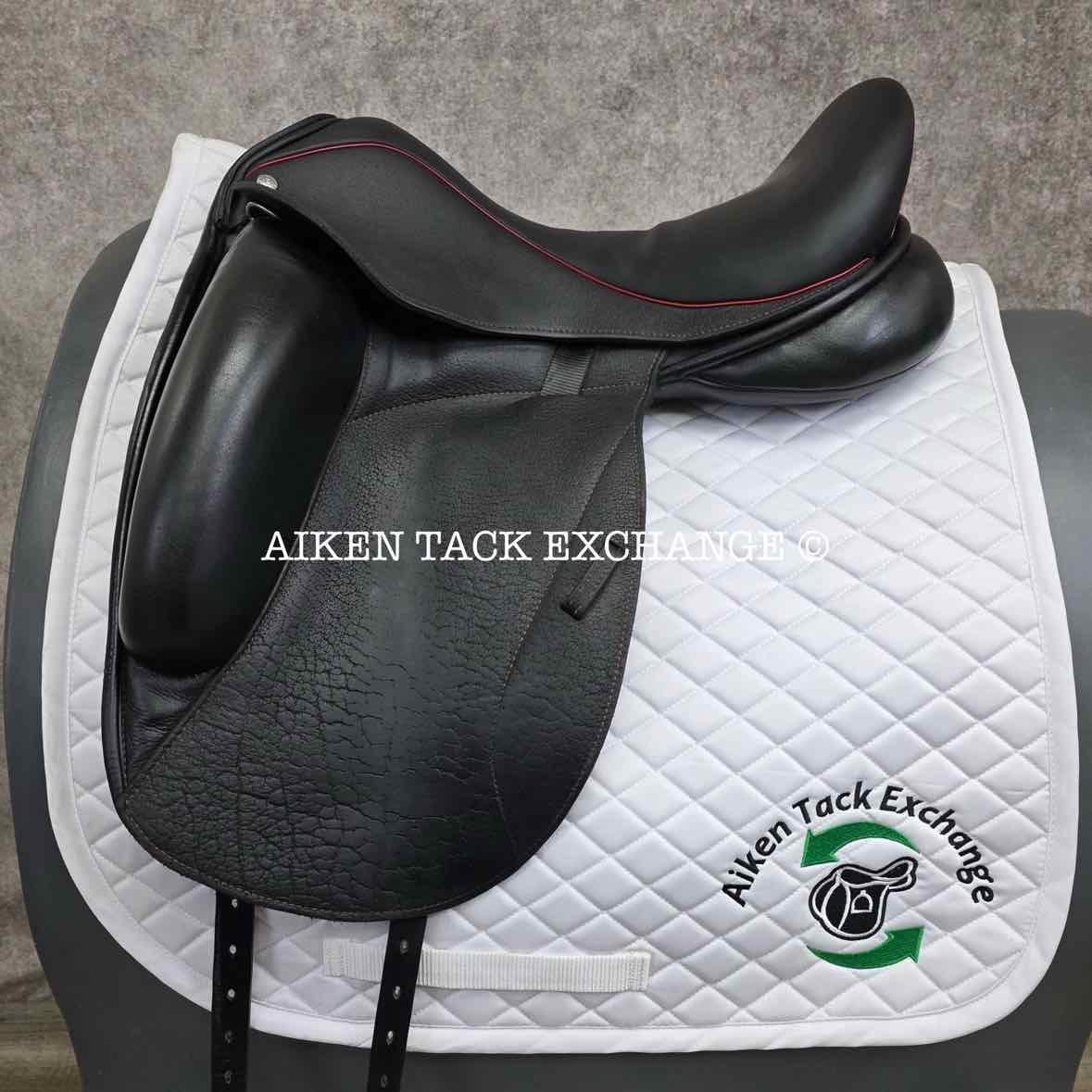 2018 Custom Saddlery Icon Flight Monoflap Dressage Saddle, 17.5" Seat, Adjustable Tree, Wool Flocked Panels