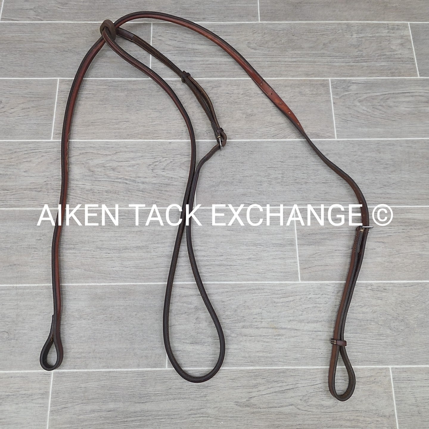 Edgewood Square Raised Fancy Stitched Standing Martingale, Brown, Oversize