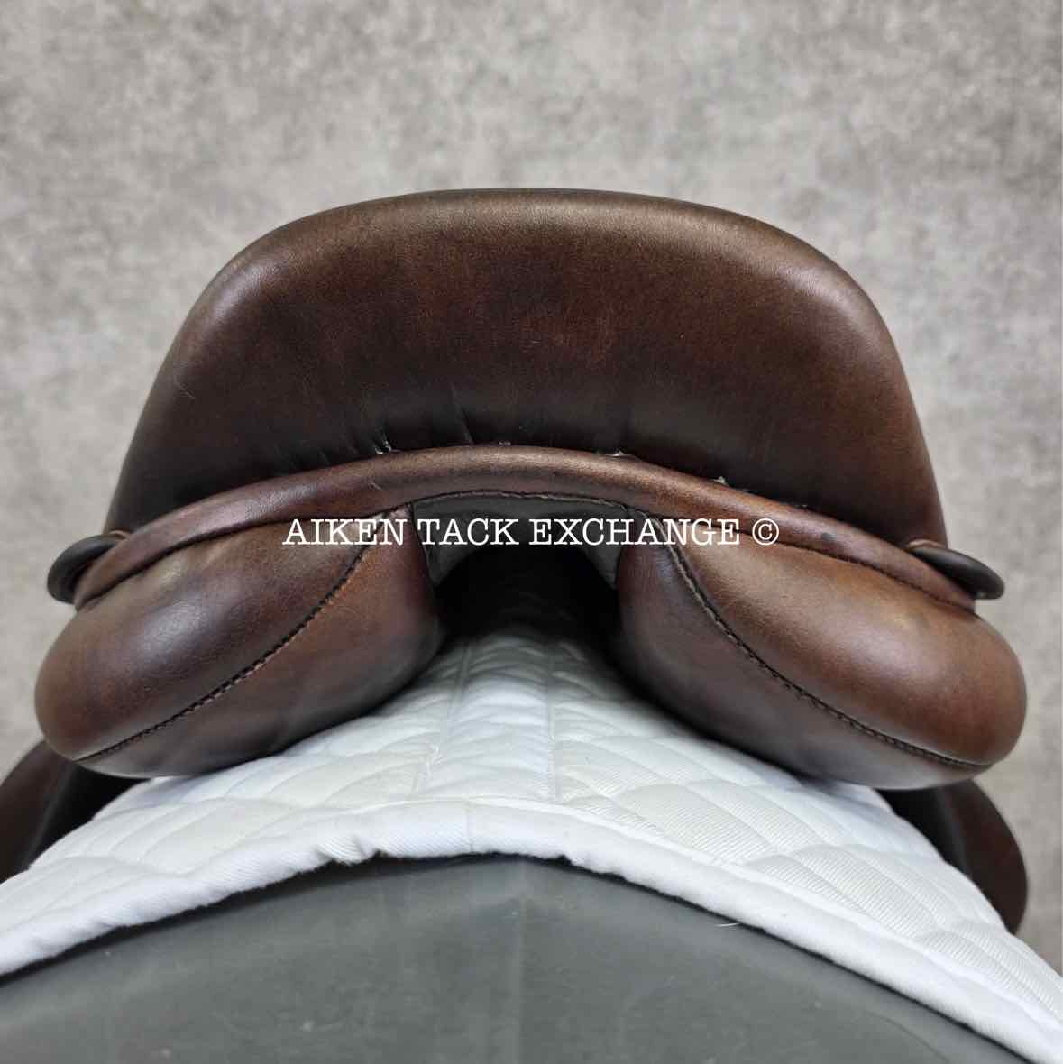2012 Marcel Toulouse Marielle Monoflap Jump Saddle, 17.5" Seat, Genesis Adjustable Tree, Wool Flocked Panels