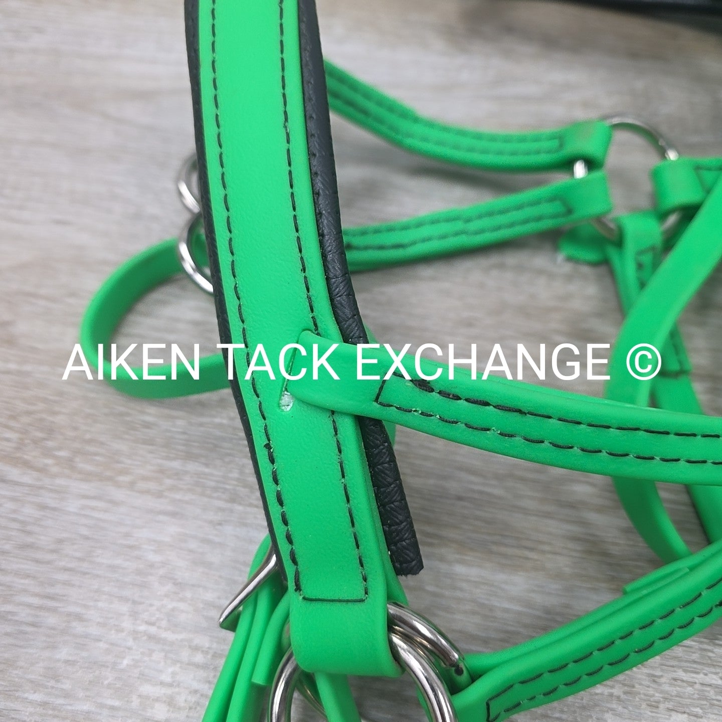 Biothane Bitless Bridle with Reins & Breastplate, Green, Size Full
