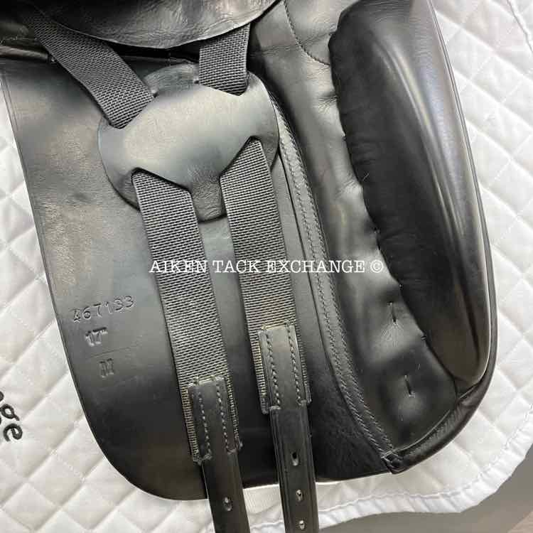 Klimke XCH Dressage Saddle, 17" Seat, Adjustable Tree -  Changeable Gullet, Wool Flocked Panels