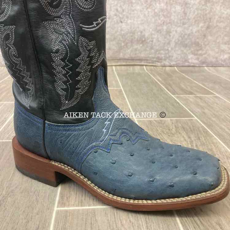 Lagrange Ostrich Square Toe Western Boot, Size 7
