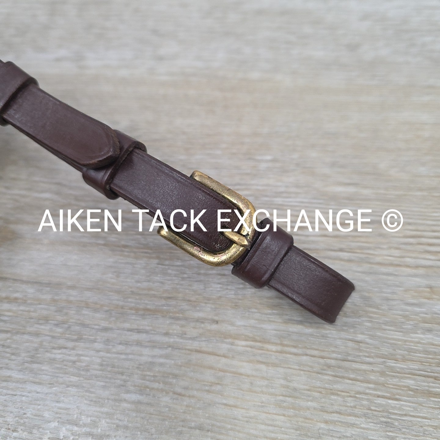 Harmohn Kraft Plain Raised Bridle with Laced Reins, Missing Flash Strap, Brown,