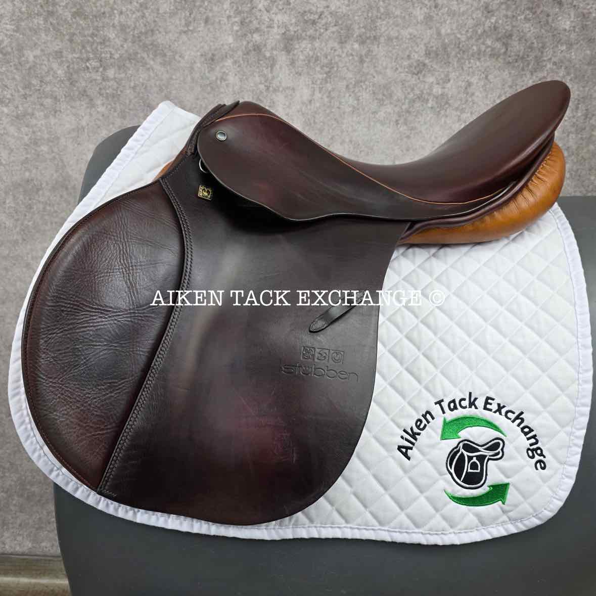**SOLD** Stubben Siegfried Extra All Purpose Jump Saddle, 18.5" Seat, 30cm Tree - MW, Wool Flocked Panels