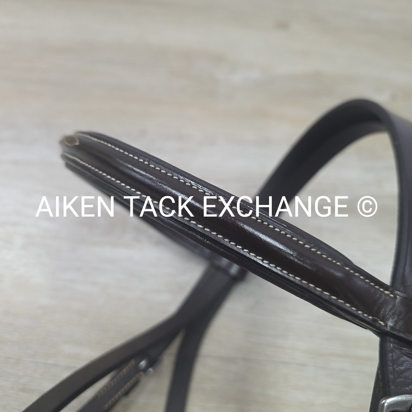Collegiate Fancy Stitch Bridle with Laced Reins, Brown, Size Full