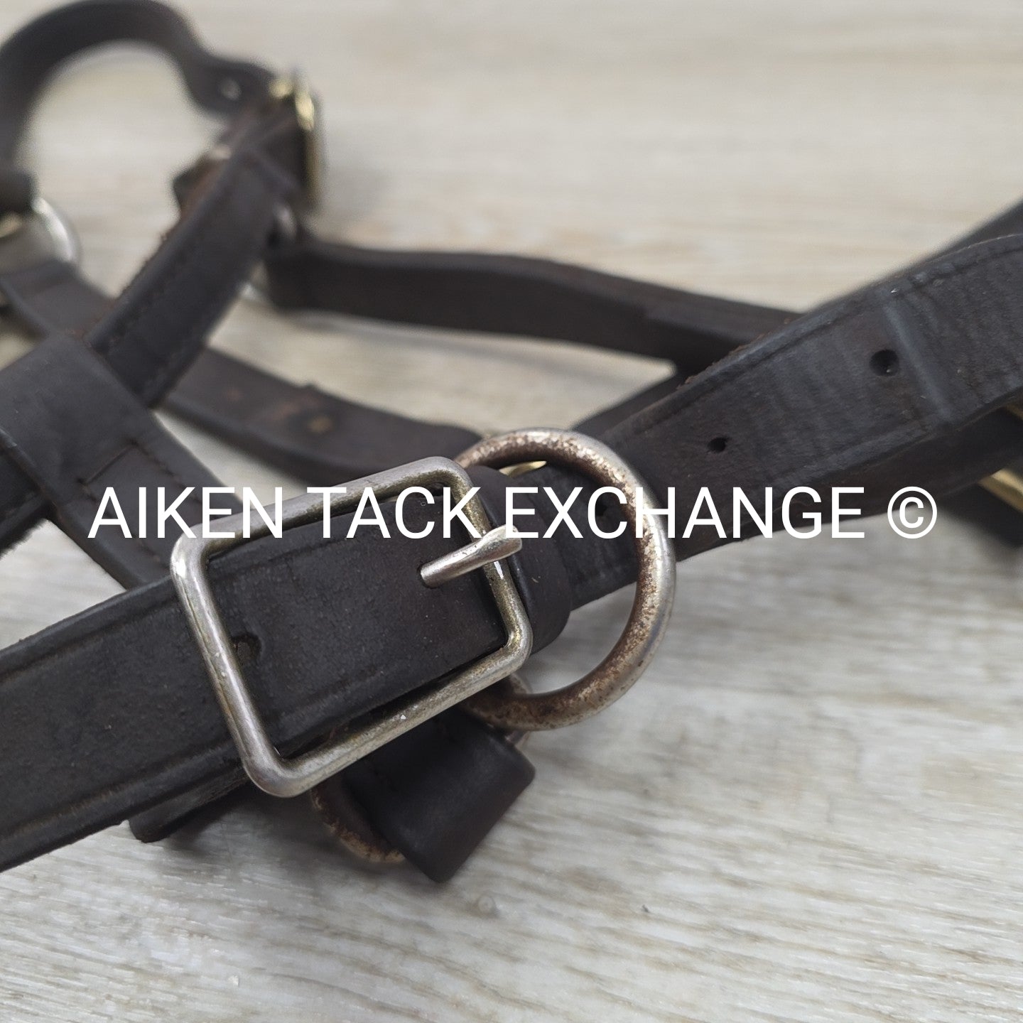Leather Halter, Has Nameplate, Brown, Size Cob