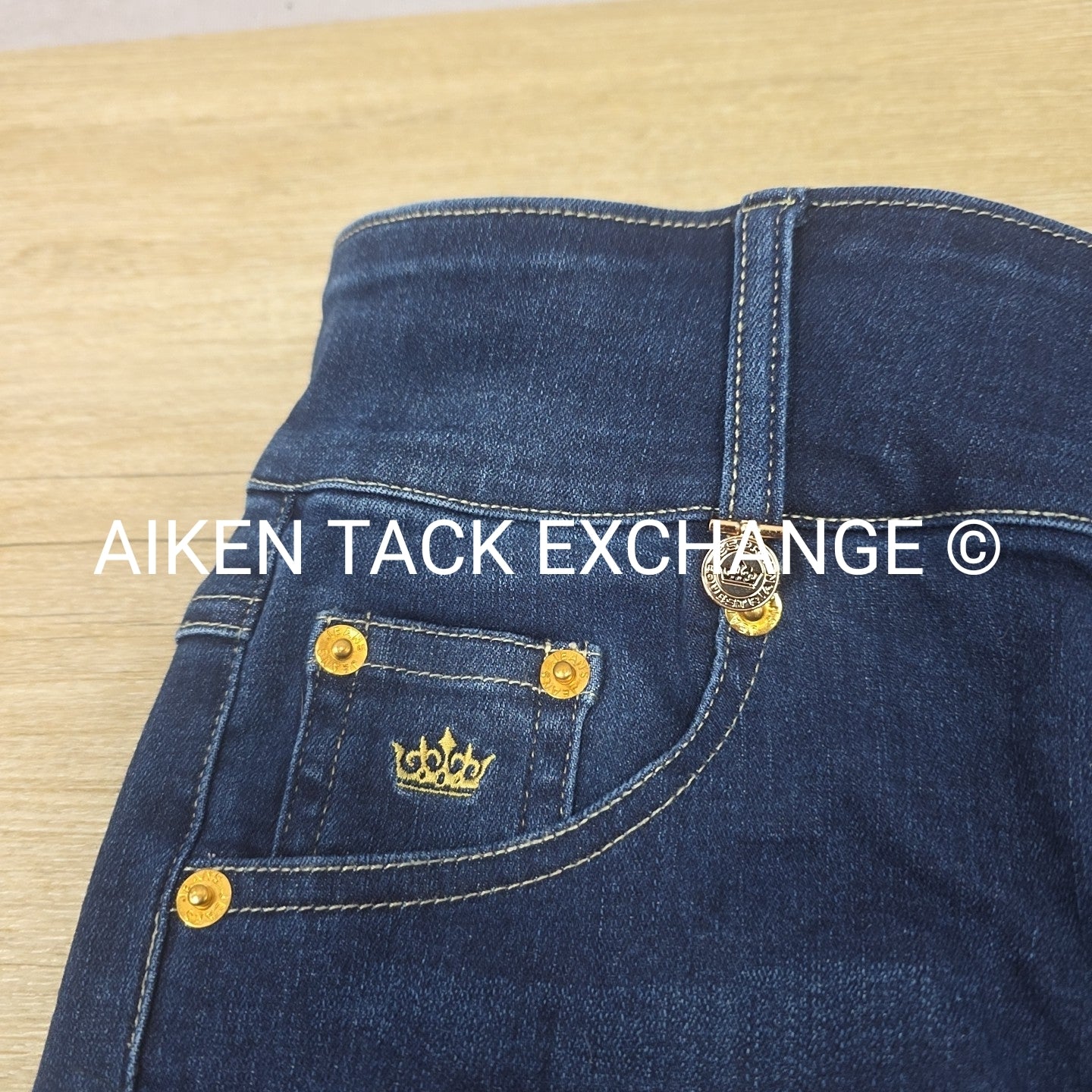 Esprit Stretch Denim Silicone Grip Full Seat Breeches, Women's Large