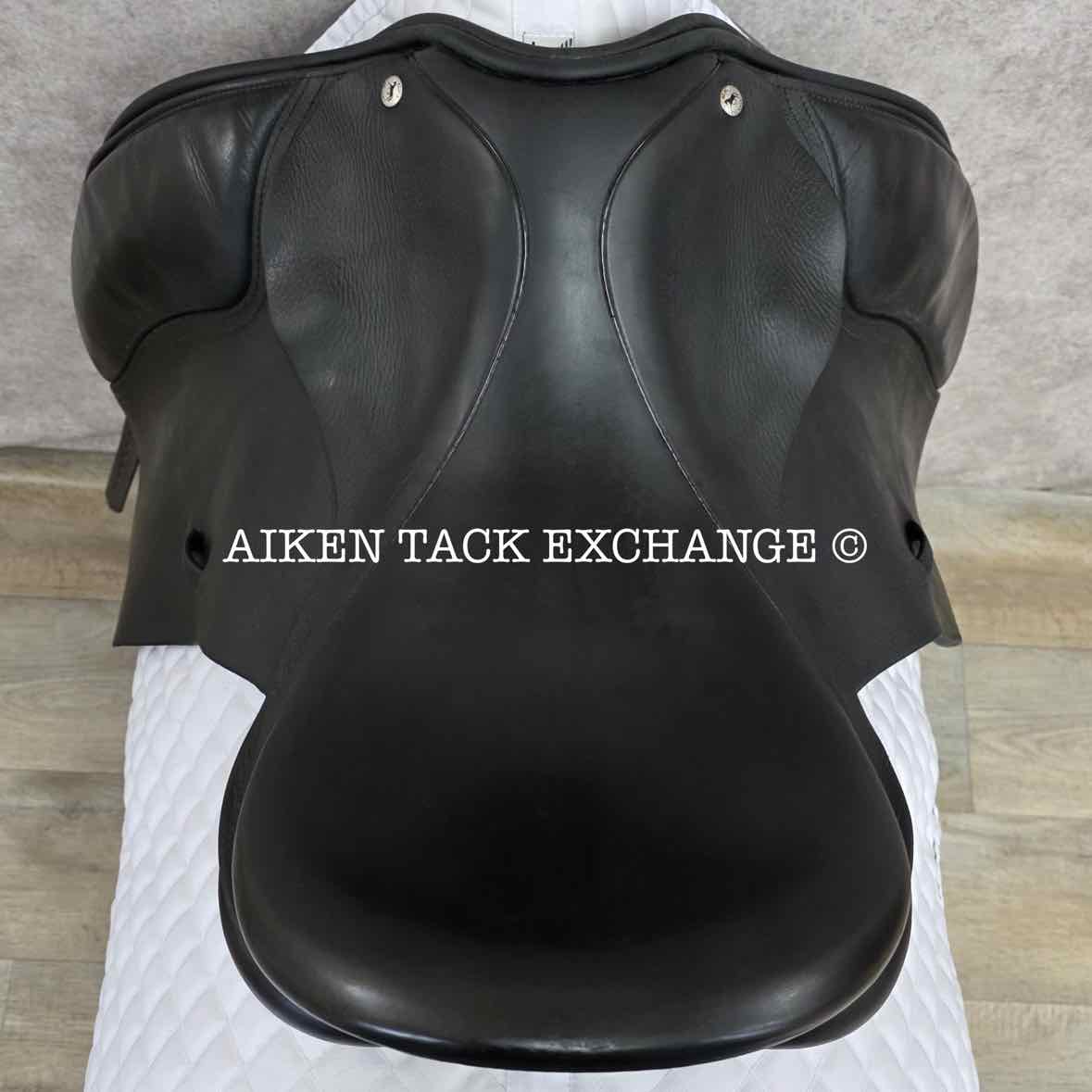 2007 Black Country Eloquence Dressage Saddle, 18" Seat, Wide Tree, Wool Flocked Panels