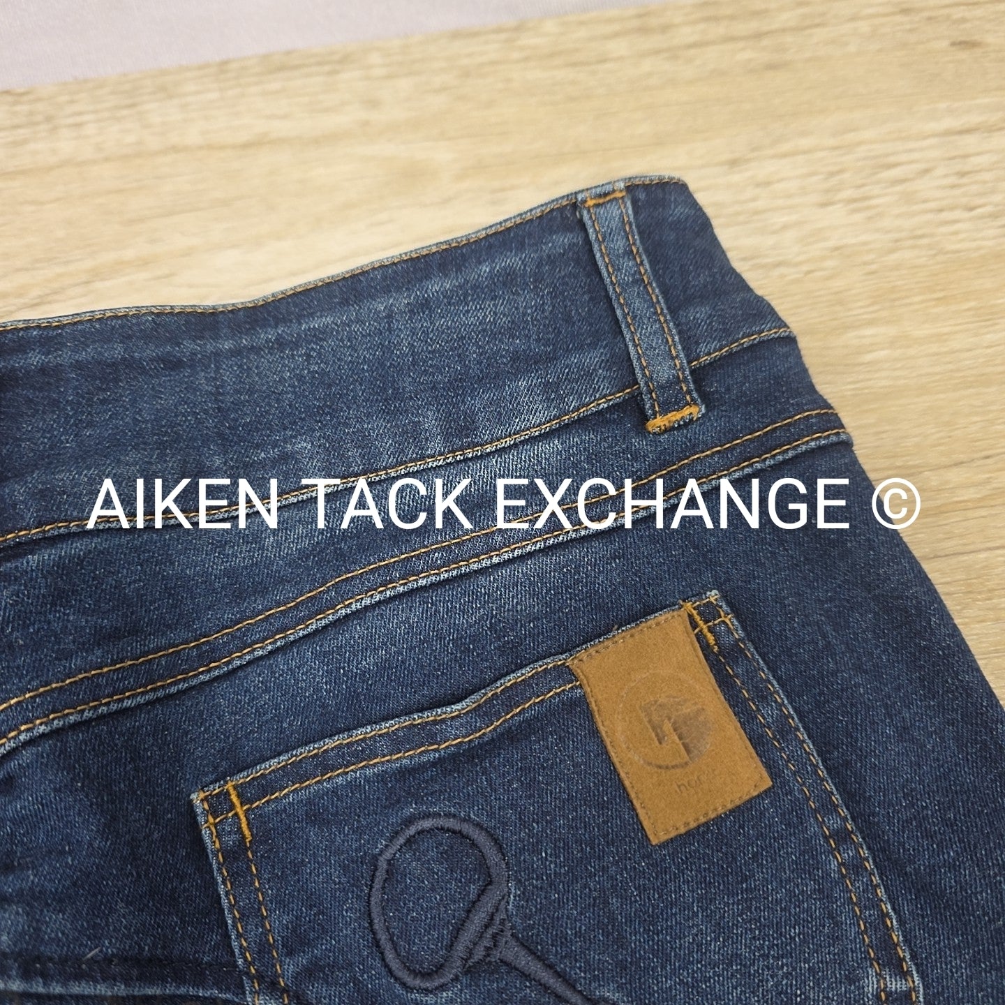 Horze Silicone Grip Full Seat Denim Breeches, Size 28