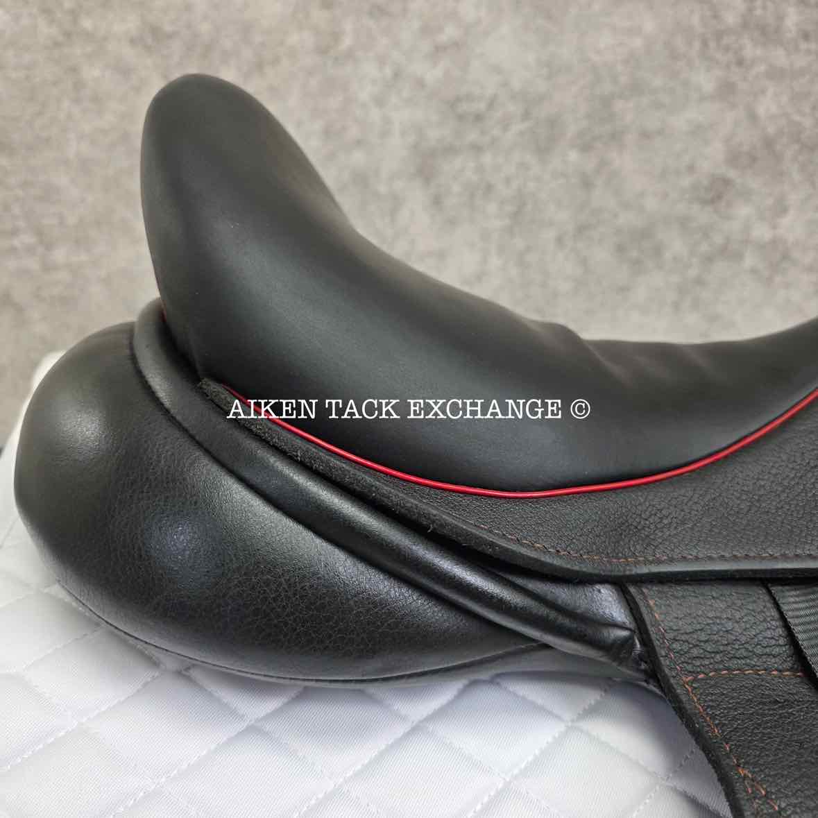 2018 Custom Saddlery Icon Flight Monoflap Dressage Saddle, 17.5" Seat, Adjustable Tree, Wool Flocked Panels