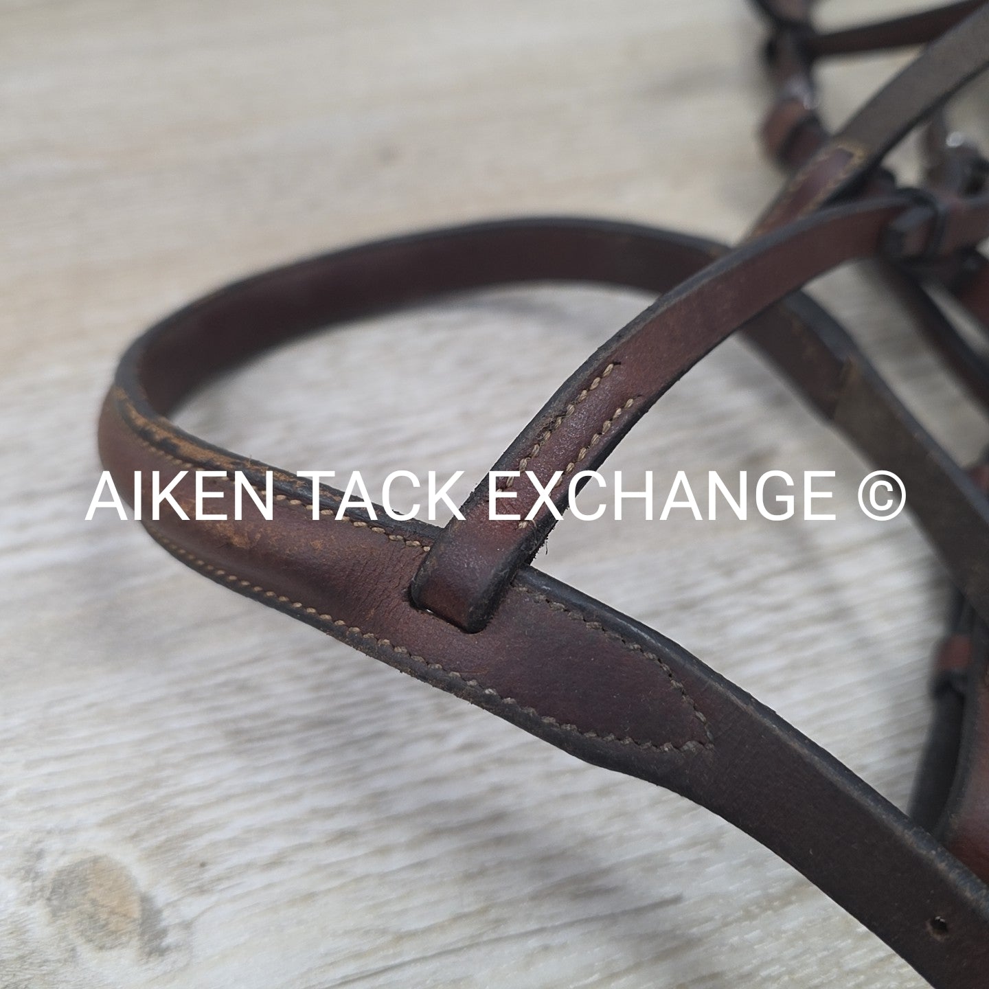Plain Raised Bridle with Matching Laced Reins, Brown, Size Cob
