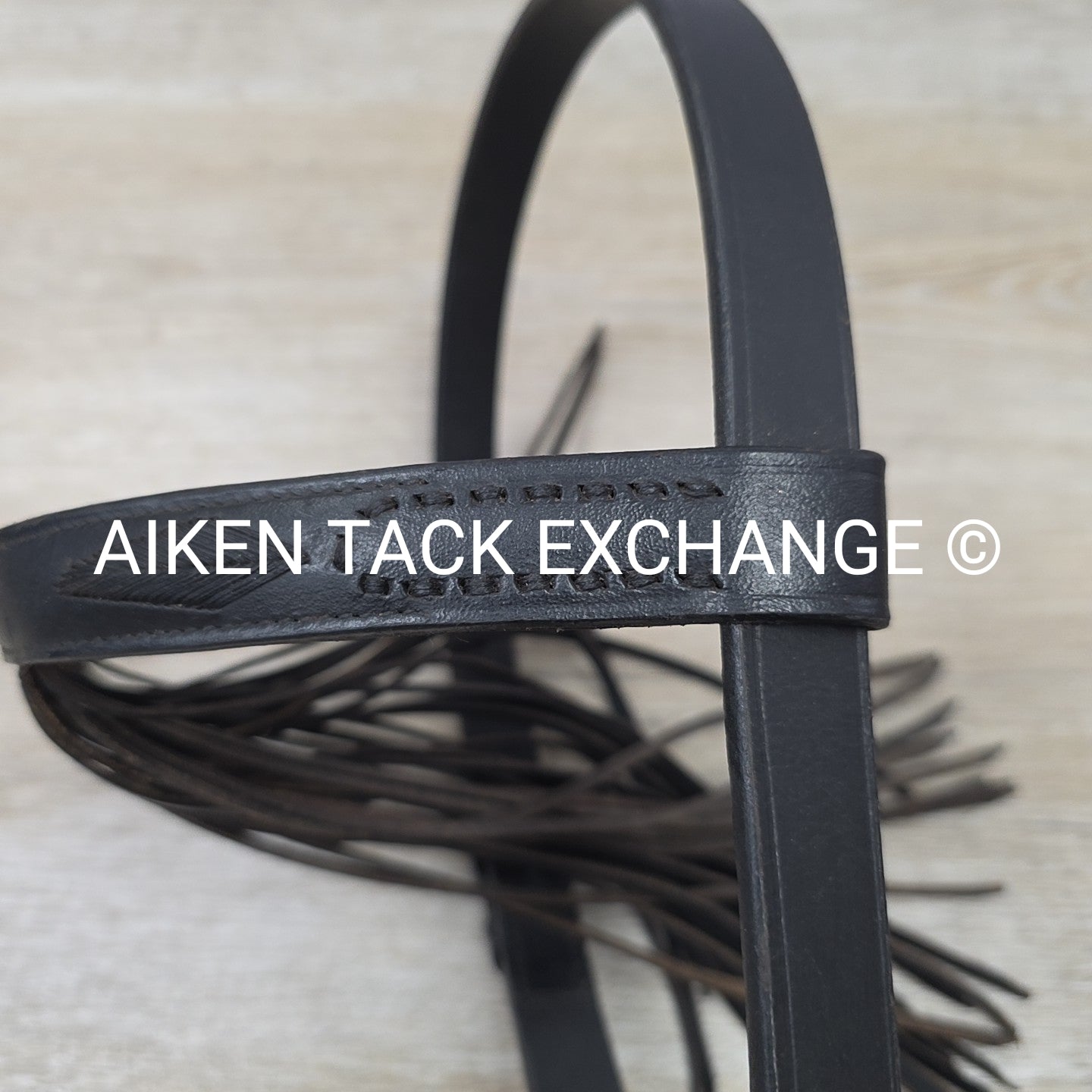 Fringe Browband Bridle with Matching Reins, Black, Size Full