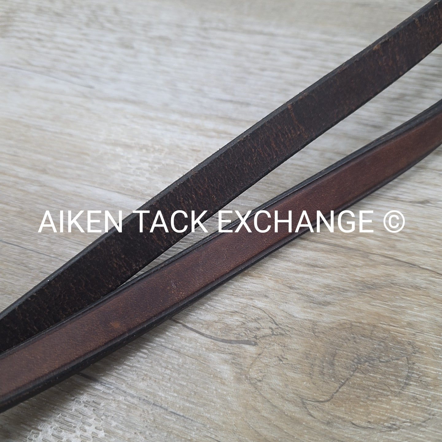 Flat Leather Reins, Brown, 54"