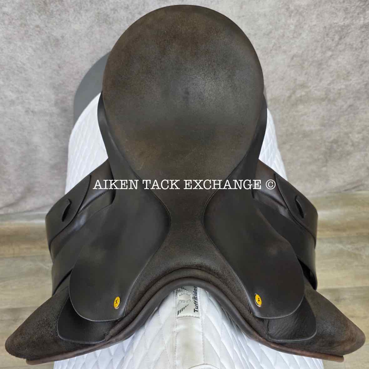 2004 Black Country Vinici Monoflap Dressage Saddle, 17.5" Seat, MW/W Tree, Wool Flocked Panels