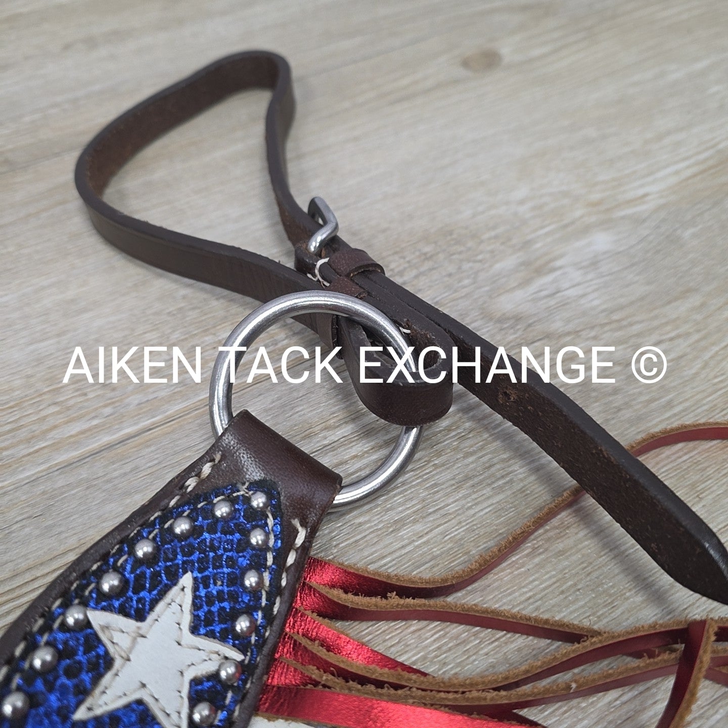 Showman Patriotic Fringe Headstall & Breast Collar Set, Size Full