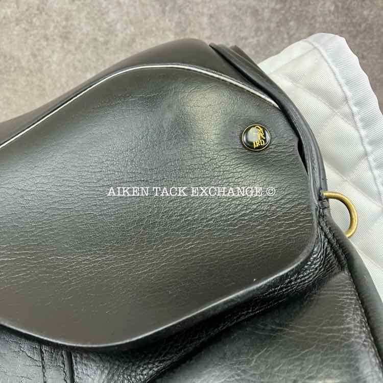 **SOLD** 2014 JRD Alvina Dressage Saddle, 18" Seat, Short Flap, Wide Tree, Wool Flocked Panels