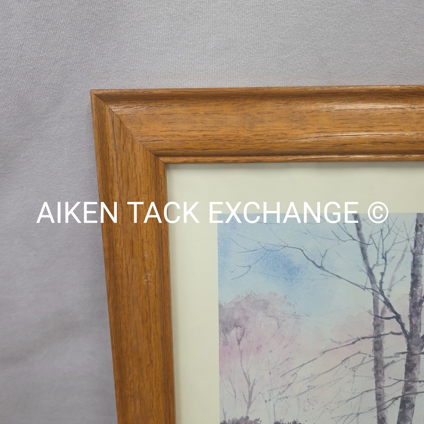 Framed and Matted Hunt Print, 23" x 19"