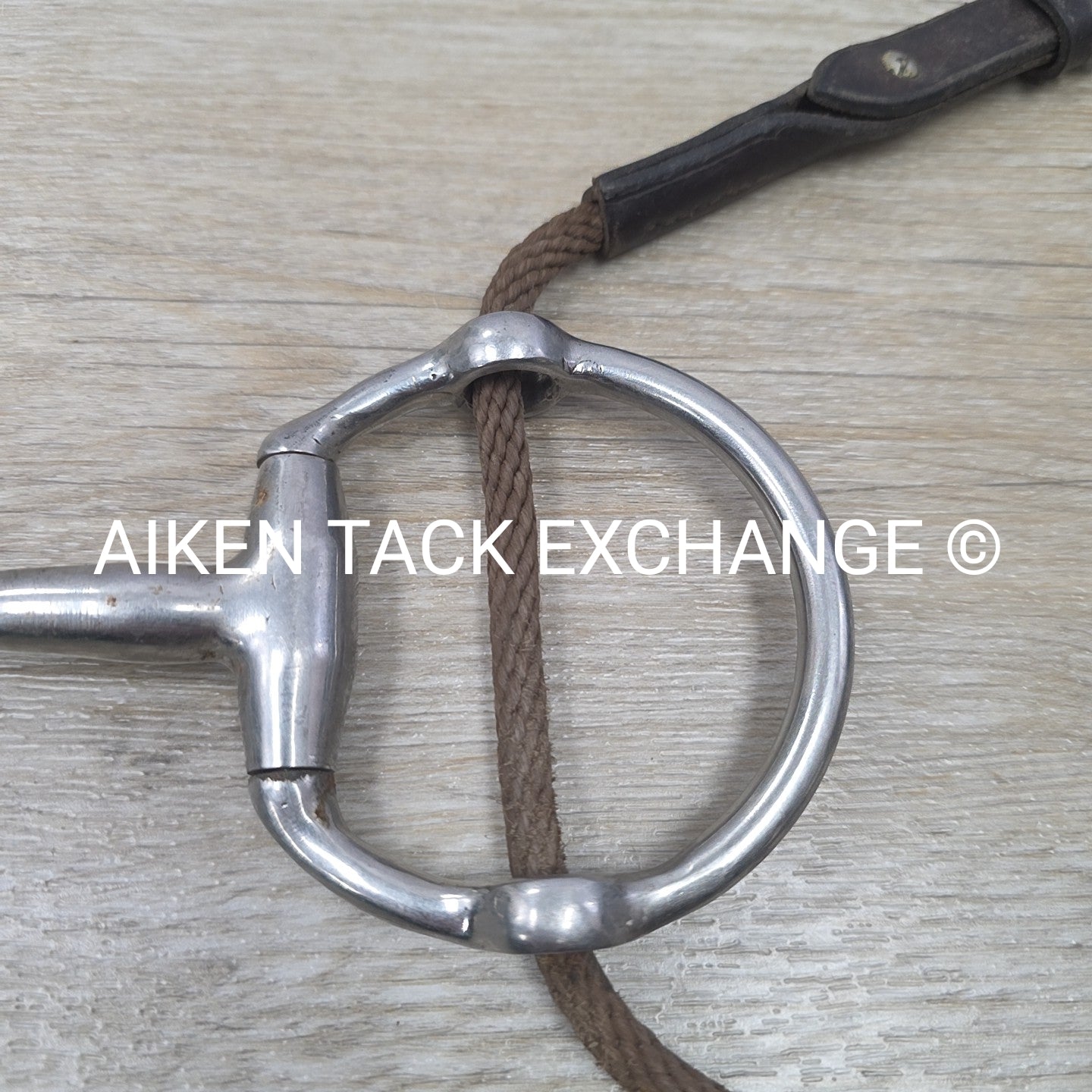 Single Joint Eggbutt Gag Bit with Rope Cheek Pieces 5.25"