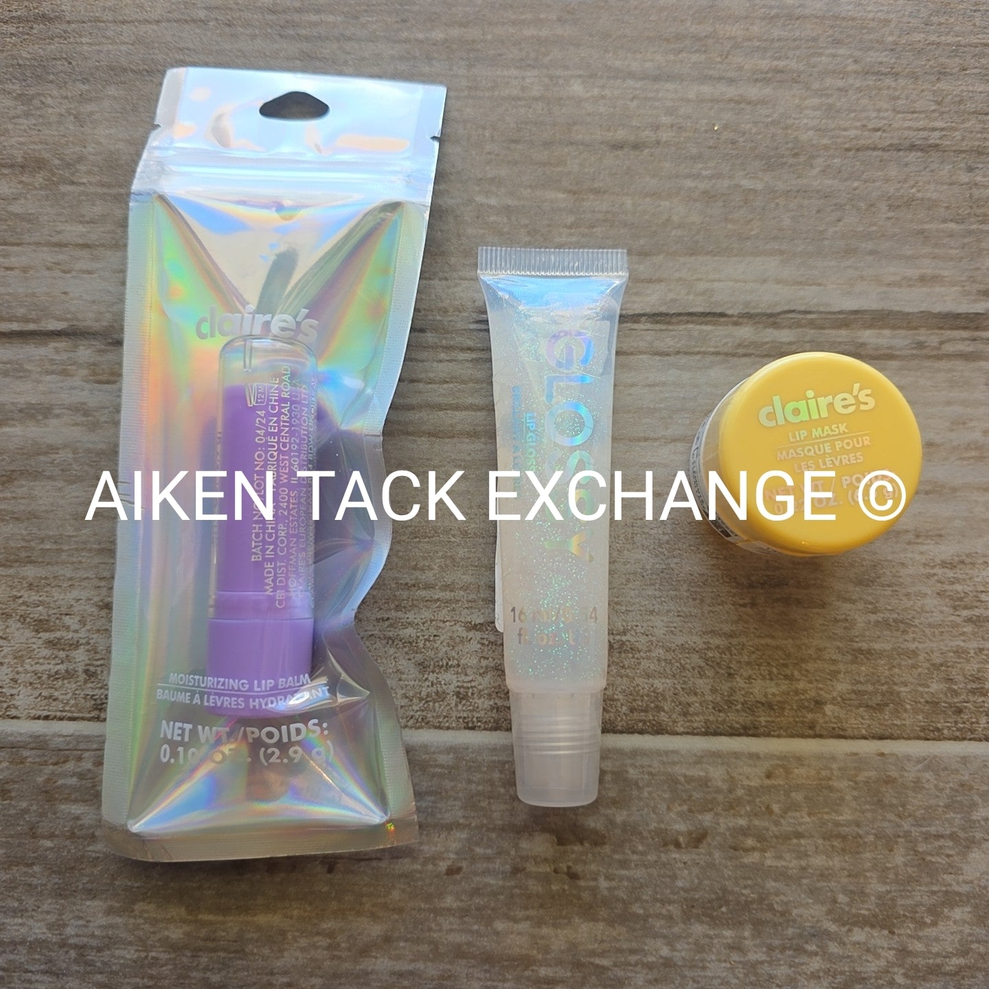 Claire's Lip Kit - 1 Lip Gloss, 1 Lip Balm, 1 Lip Mask