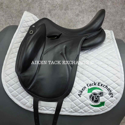 2017 Devoucoux Makila Lab Monoflap Dressage Saddle, 17" Seat - 2AA Flap, Medium Tree, D3D Panels, Full Buffalo Leather