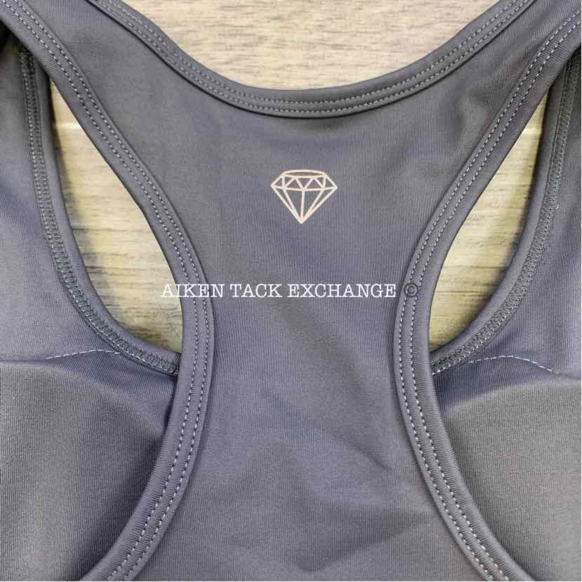 CAS Diamond Athletic Sports Bra, Brand New, Grey, Size Small