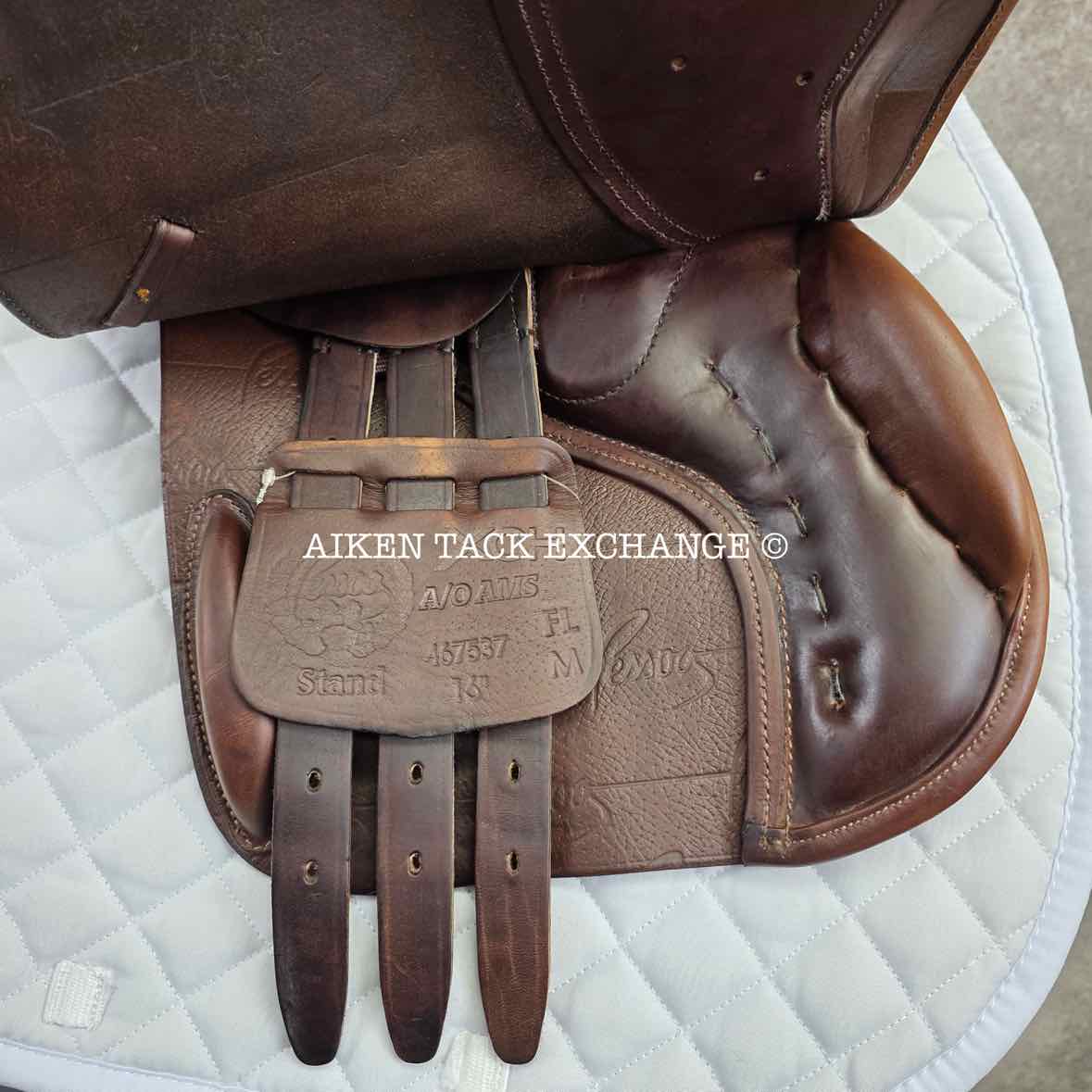 2013 Pessoa A/O AMS Close Contact Jump Saddle, 16" Seat, Adjustable Tree - XCH Changeable Gullet, Wool Flocked Panels