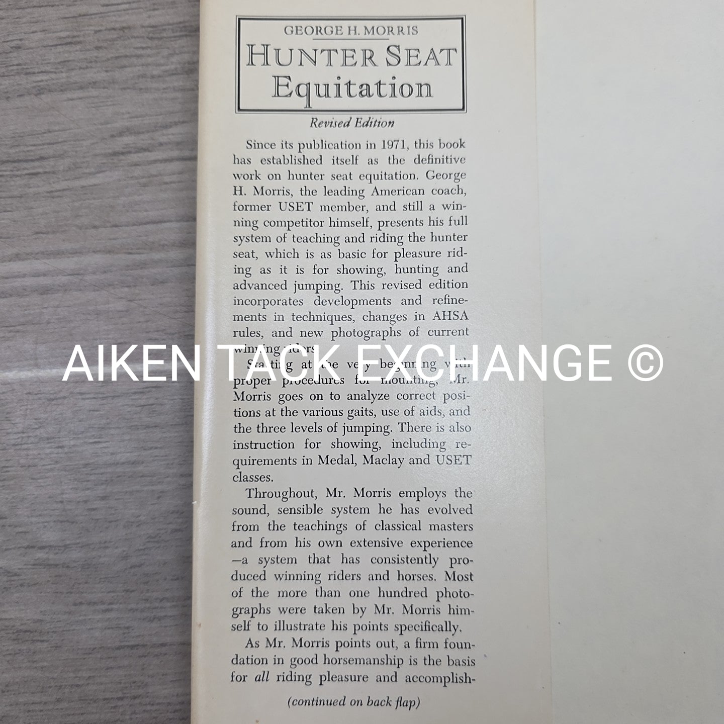 Hunter Seat Equitation by George H. Morris