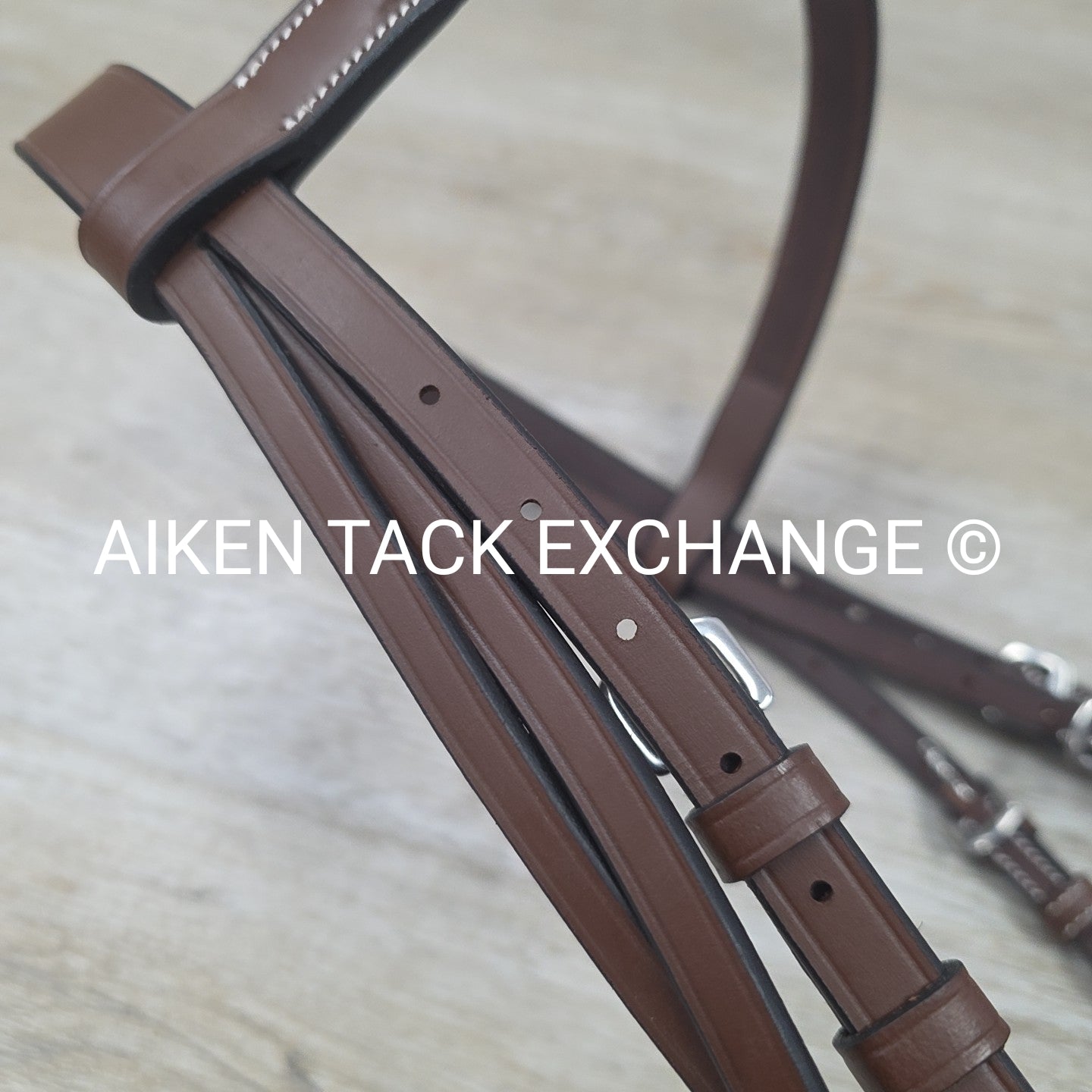 HDR Advantage Plain Raised Bridle with Reins, Oakbark, Size Pony