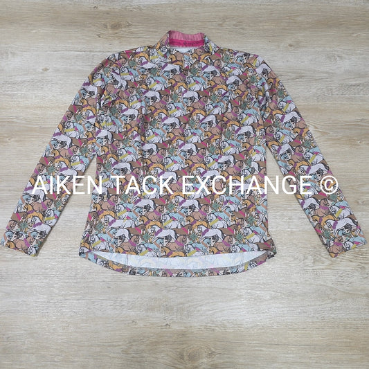 Espoir Equestrian Long Sleeve 1/4 Zip Top, Size X-Large