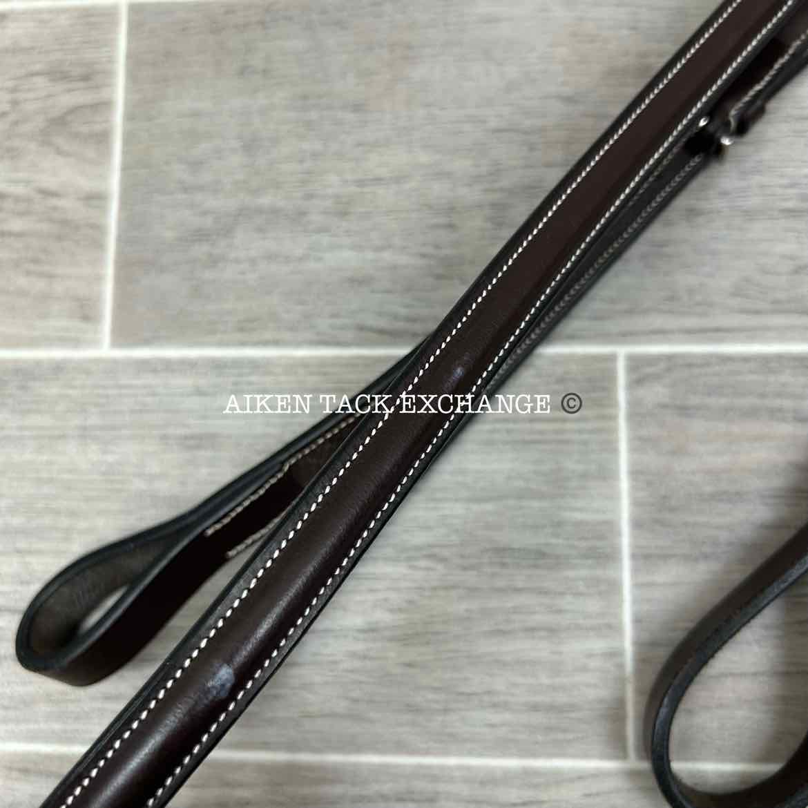KL Select Black Oak Round Raised Fancy Stitch Standing Martingale, Size Cob