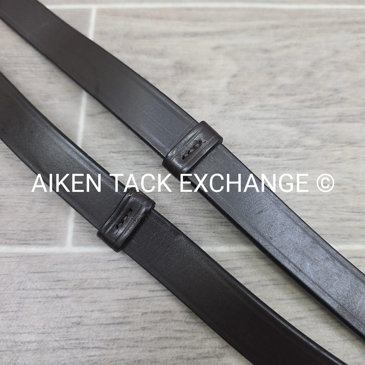 Leather Reins with Hand Stops, Brown, 53"