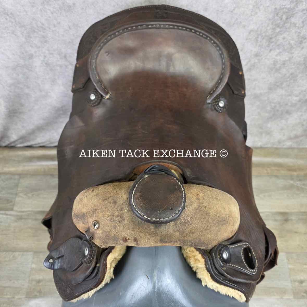 Roping Western Saddle, 15" Seat, Wide Tree - Full QH Bars, Weighs Approximately 49 lbs