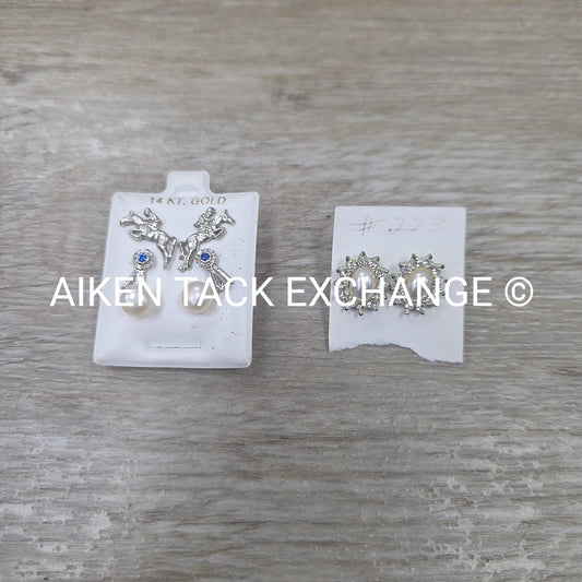 BARGAIN BUNDLE: 4 Total Sets of Equestrian Earrings